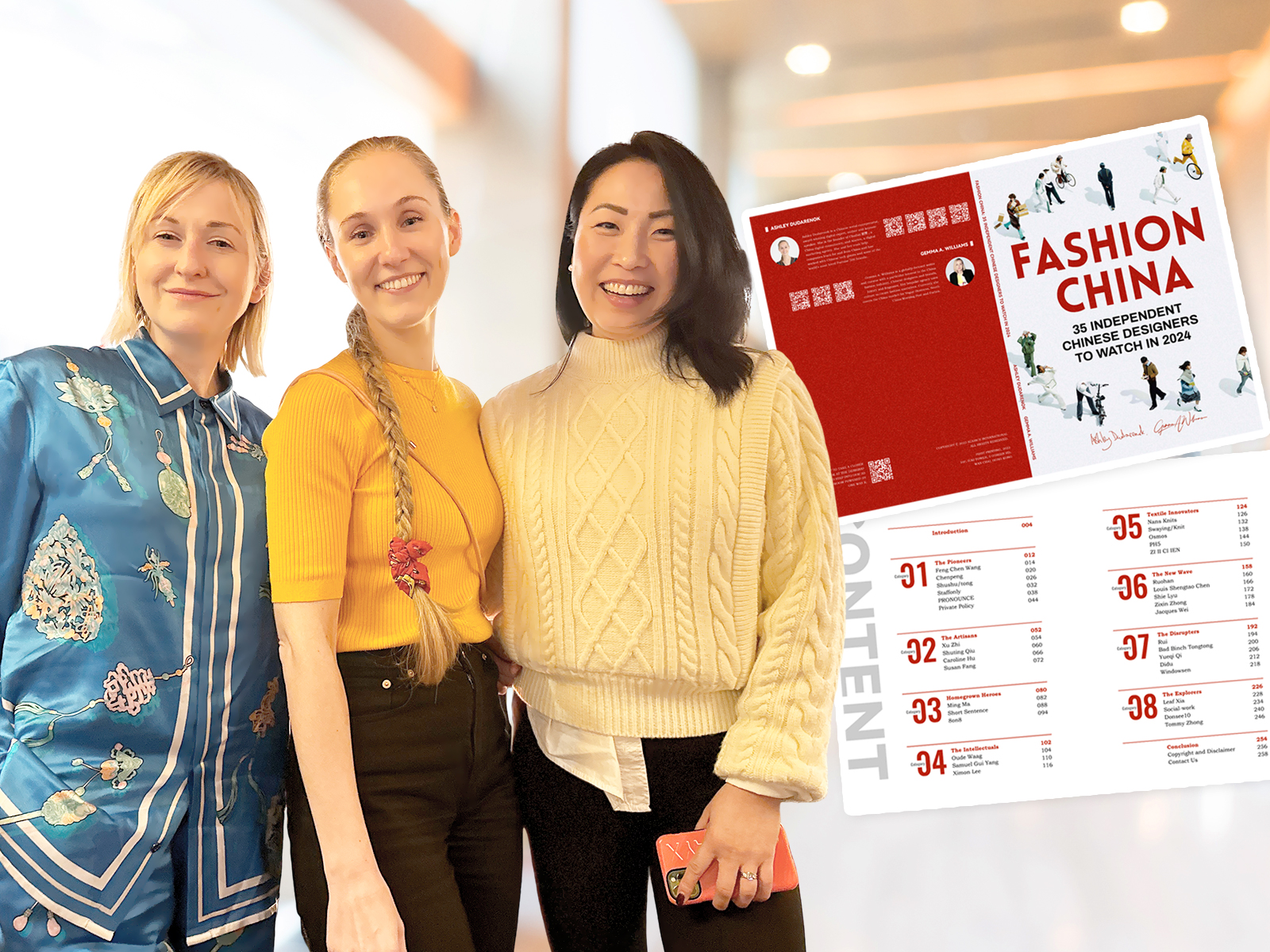 Ashley Dudarenok, Gemma A. Williams, Annie Siara with the China Fashion Report 2024