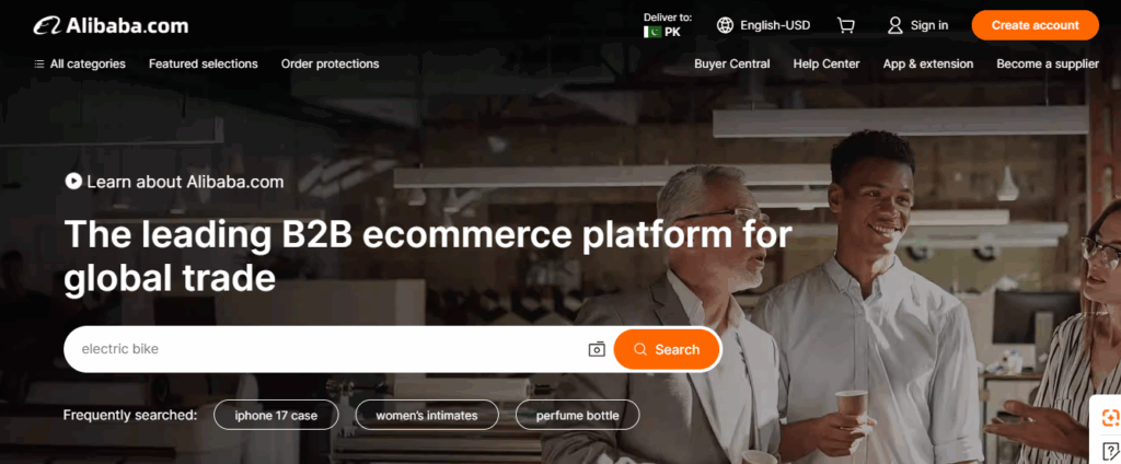 alibaba homepage