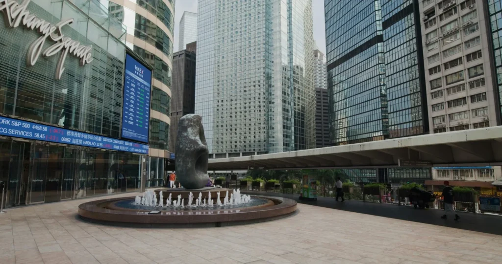 Hong Kong stock market exchange square