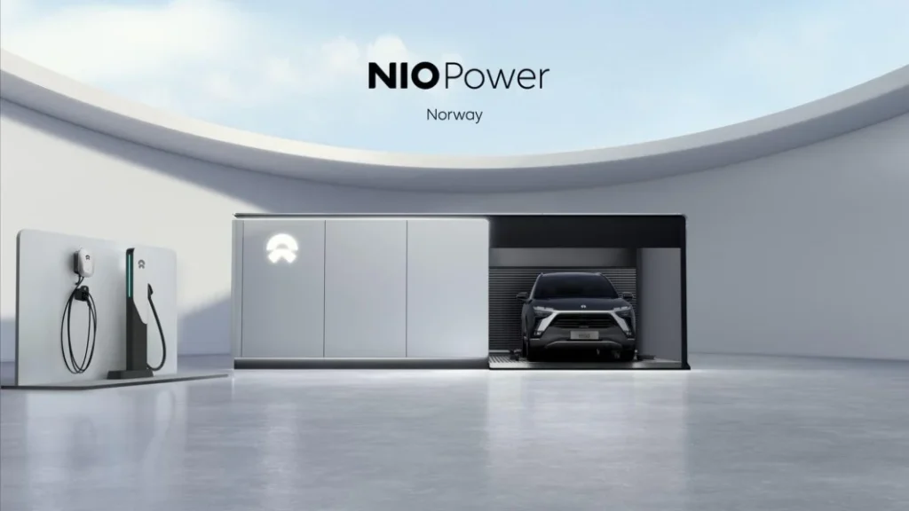 NIO Power station supporting fast battery swapping
