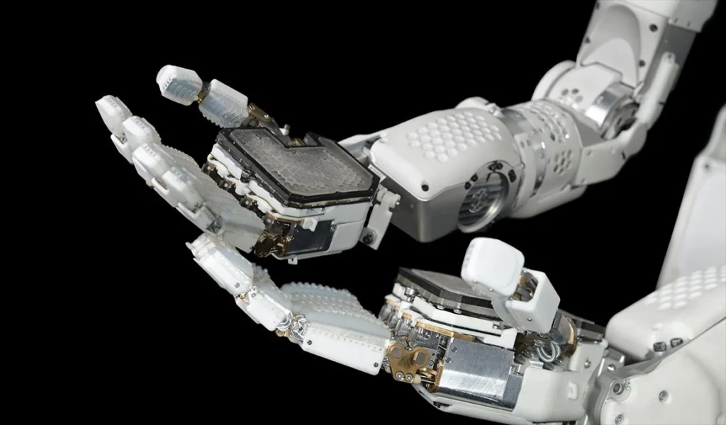 Sanctuary AI robotic hands designed for tactile sensing and manipulation.