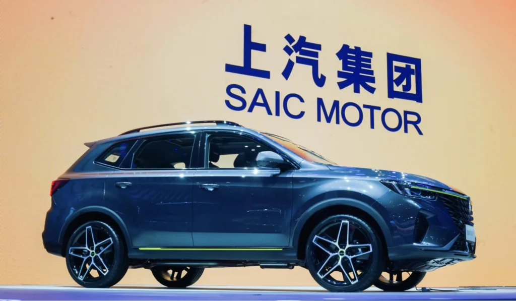 SAIC Motor SUV displayed during an automotive exhibition in China