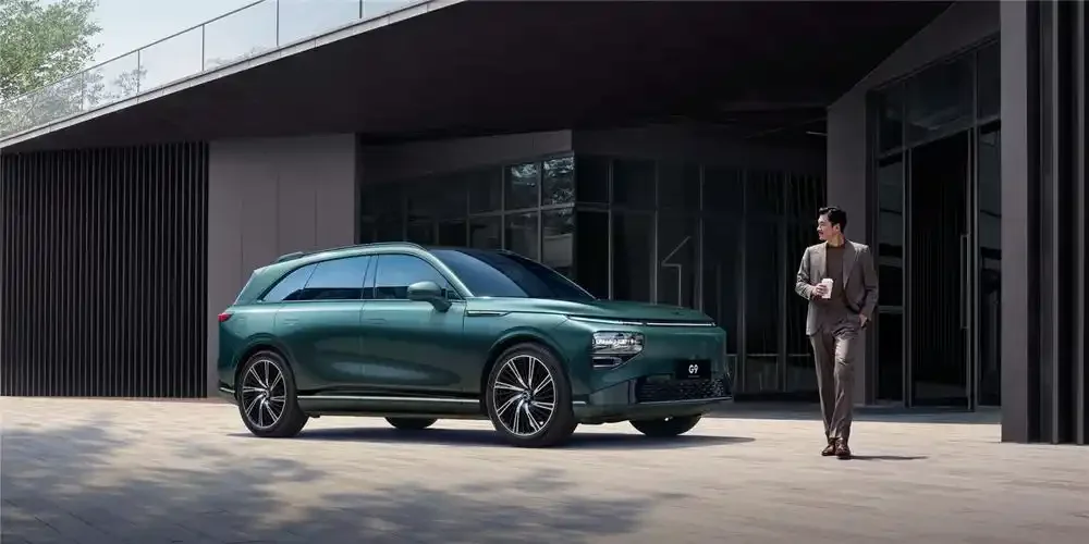 XPeng electric SUV on display