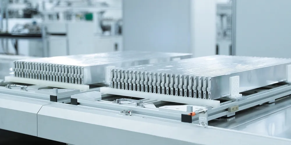 Battery modules on an automated manufacturing line