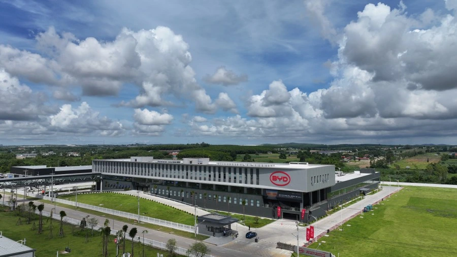 BYD factory building in China