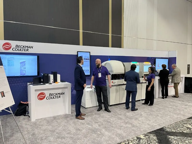Beckman Coulter lab technology booth at trade event