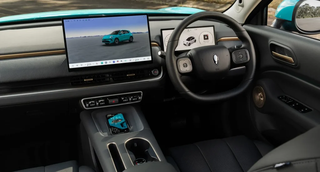 GWM ORA 03 interior with touchscreen and digital dashboard