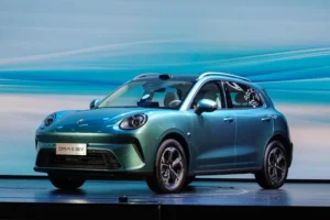 GWM ORA 5 BEV displayed on stage
