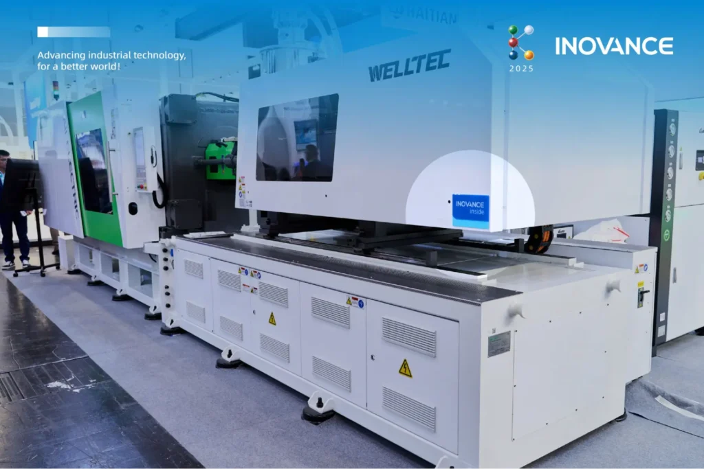 Large INOVANCE industrial automation machine with enclosed precision manufacturing system.