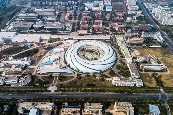 Aerial view of ShanghaiTech University campus