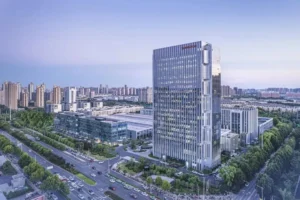 Modern Sungrow office tower in Hefei