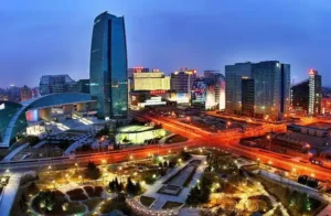 Beijing skyline at night