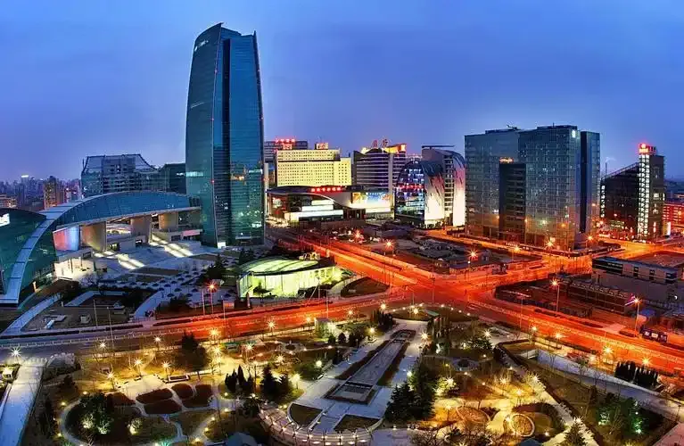 Beijing skyline at night