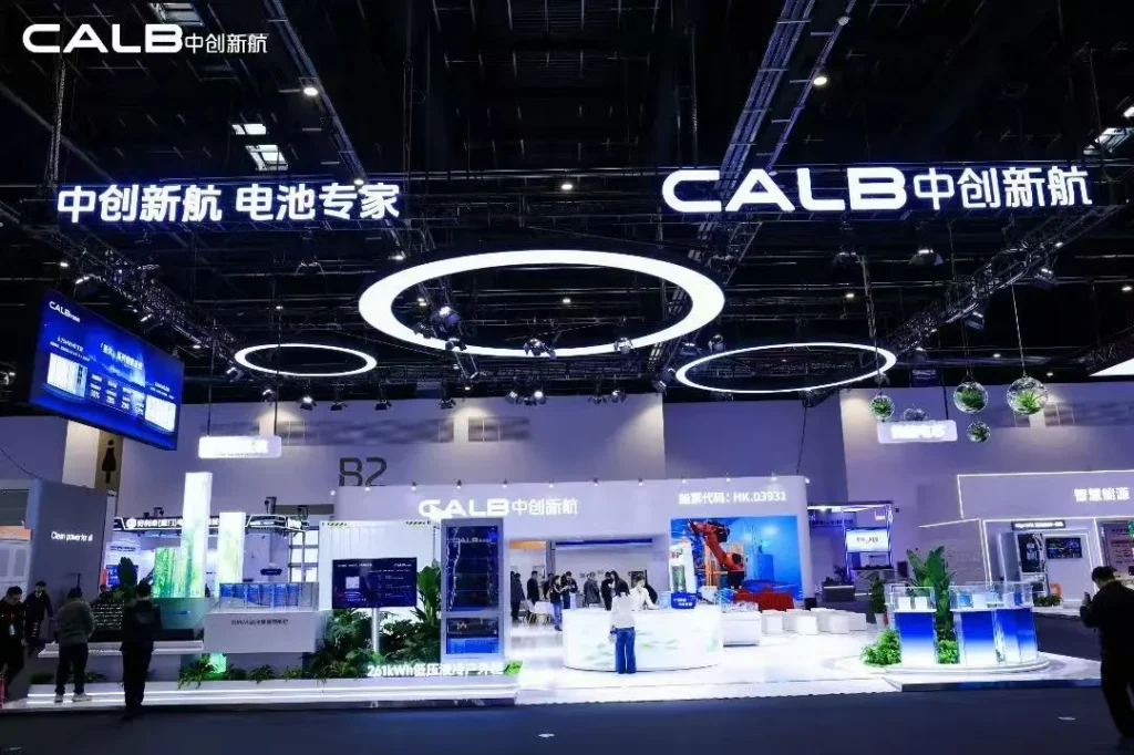 CALB exhibition booth showcasing battery solutions
