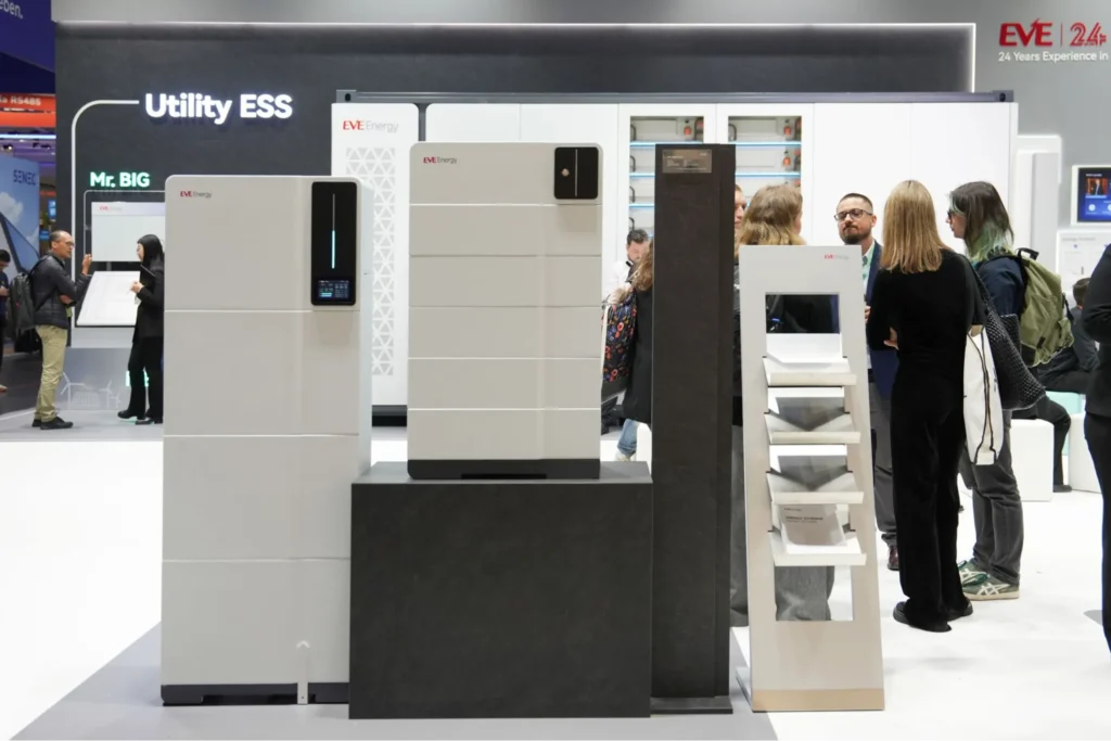 EVE Energy booth showcasing battery products