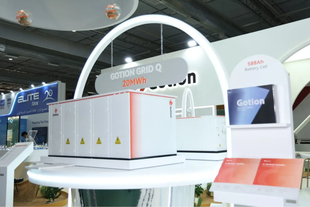 Gotion Grid Q energy storage system displayed at a trade show