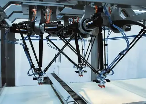 Delta robots above a production line