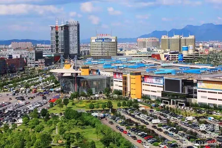 Commercial district in Jinhua, China