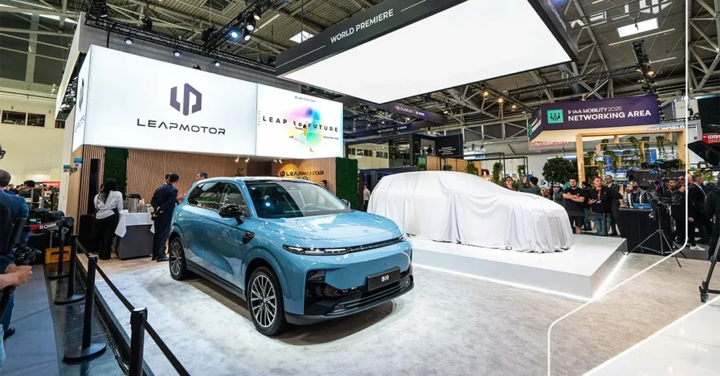 Leapmotor EV displayed at auto show