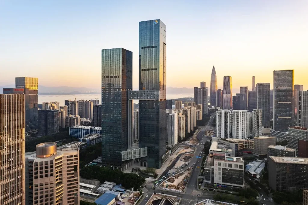 Shenzhen Nanshan skyline with modern office towers