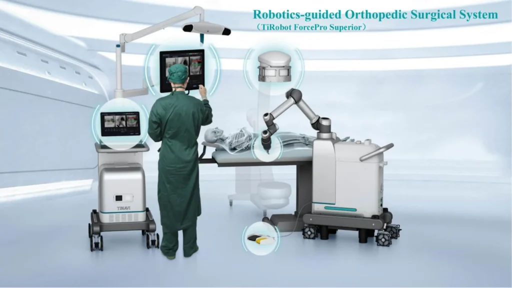 TiRobot orthopedic surgical system graphic