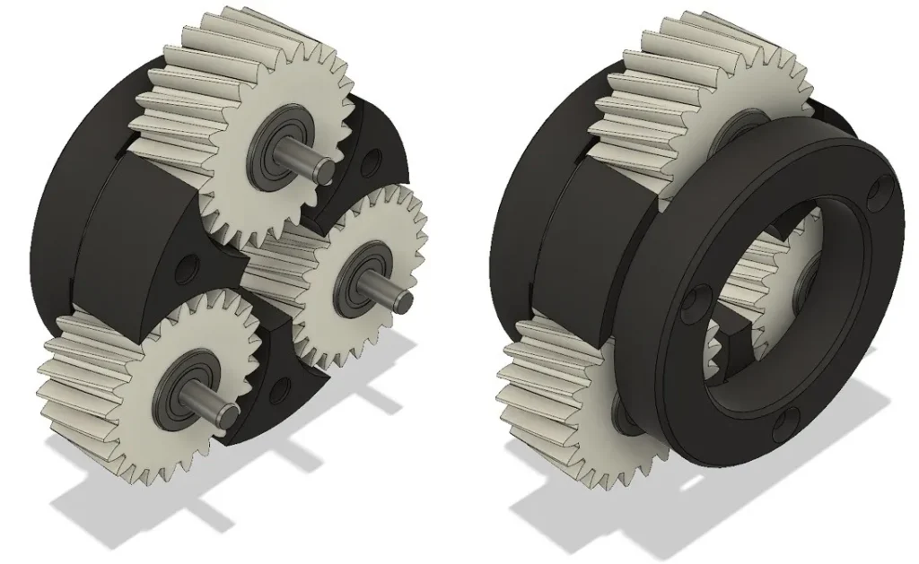 CAD model of planetary gear actuator
