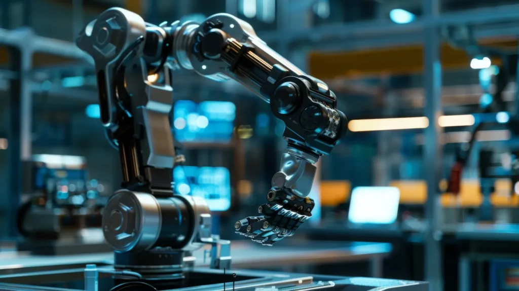 Robotic arm in a smart factory