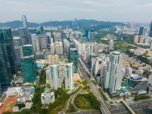 Aerial view of Shenzhen technology district