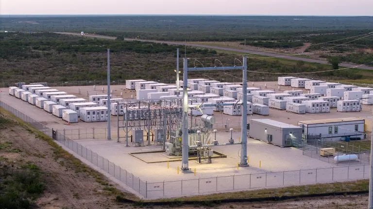 Battery storage site
