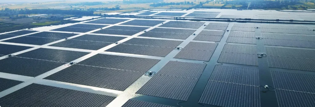 Floating solar farm