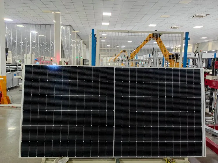 TOPCon solar panel in a factory