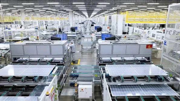 Solar panel production line