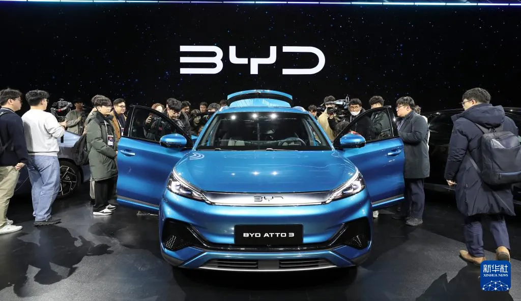 BYD Atto 3 at auto show