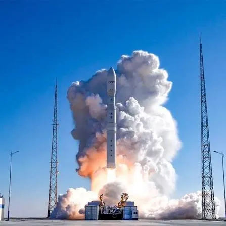 Chinese commercial rocket launching from a space center