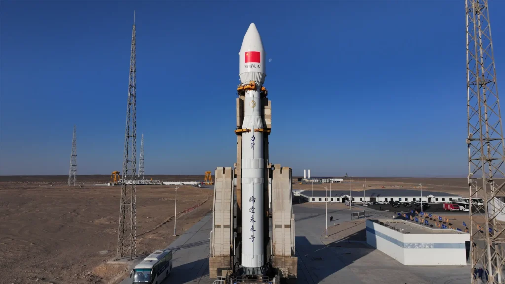 CAS Space Kinetica rocket on the launch pad