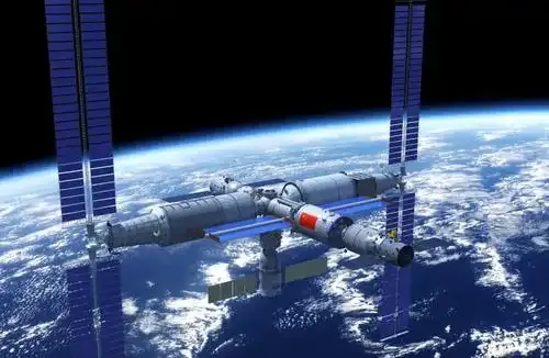Chinese space station orbiting Earth