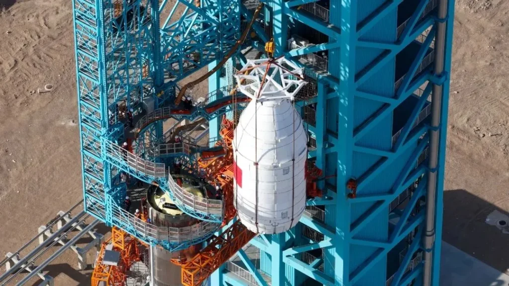 Zhuque rocket undergoing launch preparation