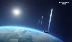 SpaceSail satellites orbiting Earth