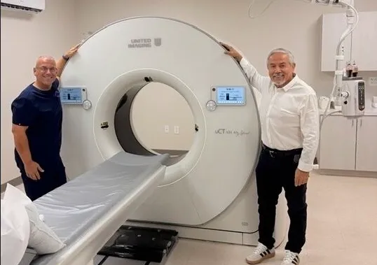 United Imaging CT scanner with medical staff