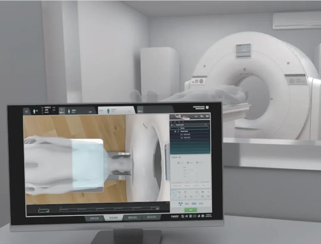 United Imaging scanner with digital control screen